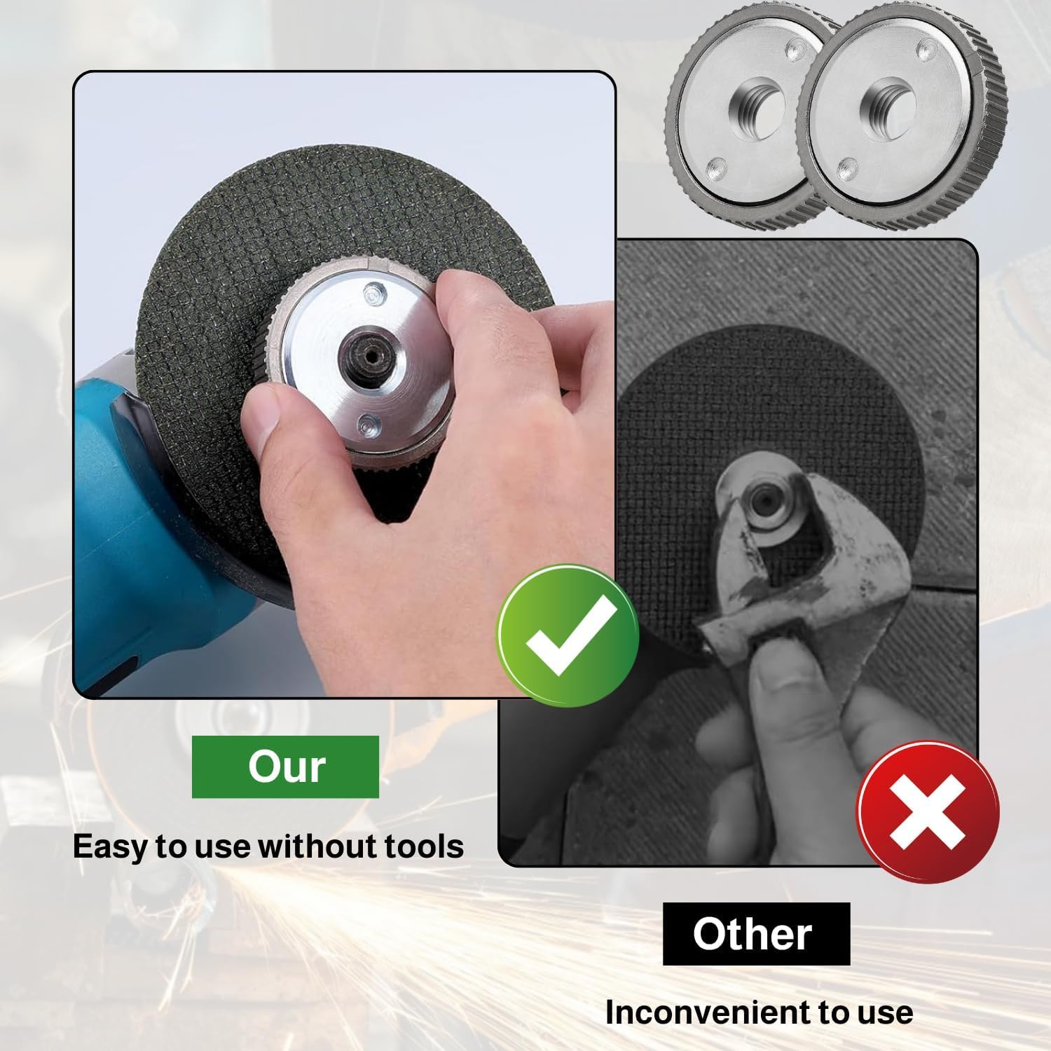 Dado A Serragio Rapido HERZO Per Smerigliatrice Angolare - Filetto M14 - Foto 10