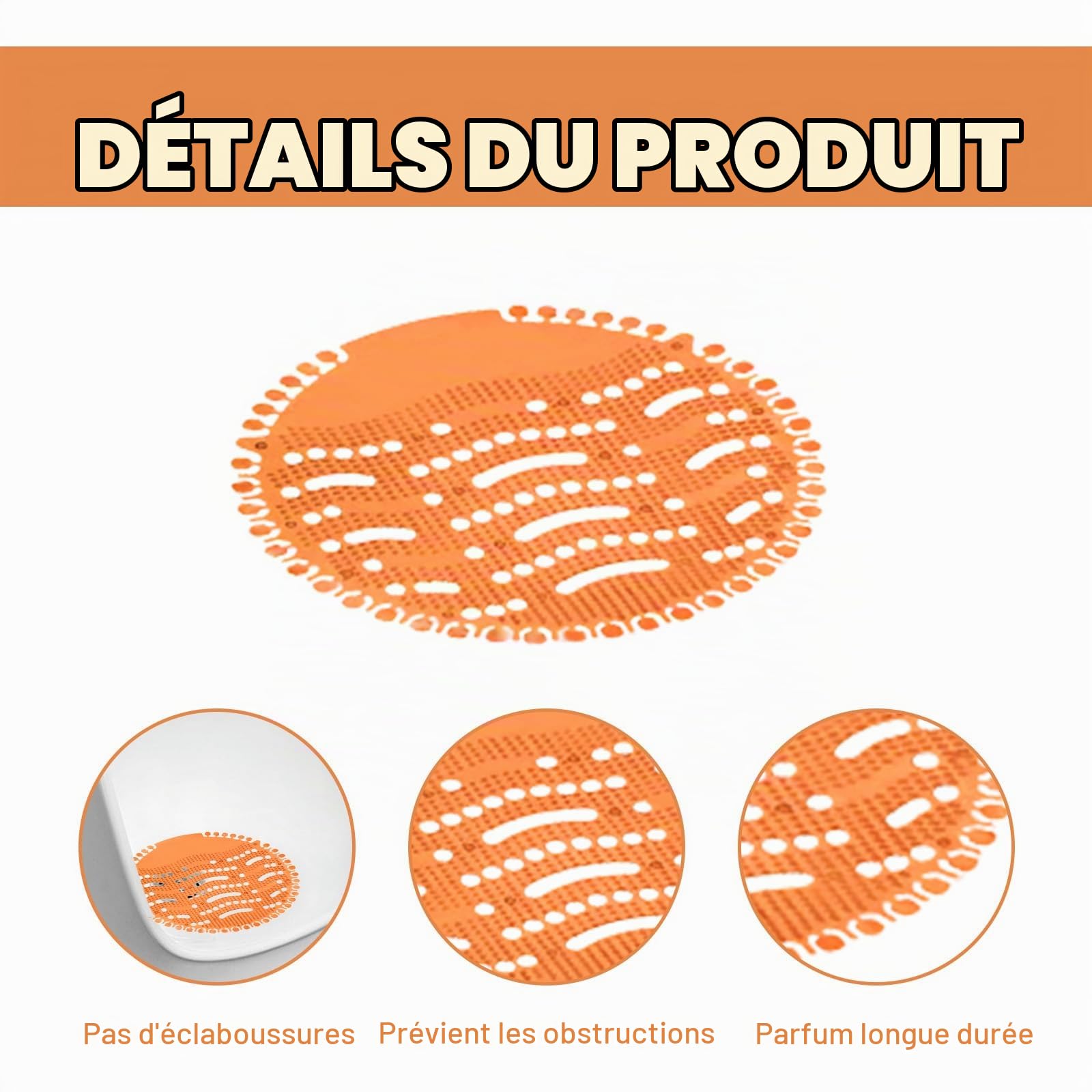 Ecrans Pour Urinoir, 16 Pièces Desodorisant Urinoir, Filtre D'urinoir, Pastilles Urinoir, Tapis d'Urinoir Désodorisant pour Urinoir pour salle de bain Hôtels Toilettes