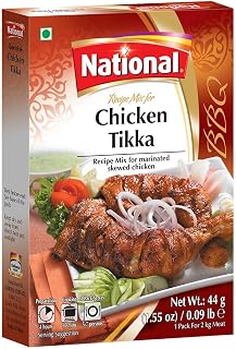 Foods Chicken Tikka Recipe Mix 1.55 oz (44g) | South Asian BBQ Masala Powder | Traditional Spicy Kebab Seasoning | Box Pack
