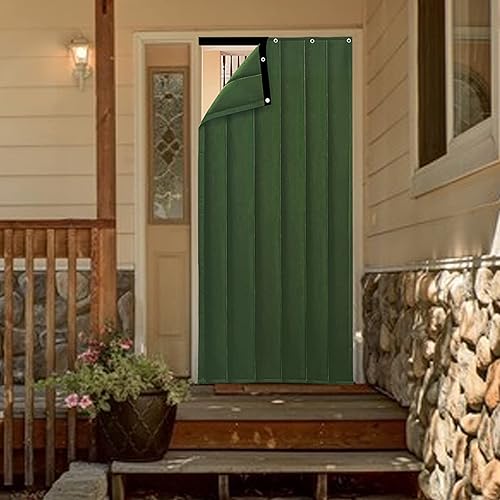 Cortinas de invierno con aislamiento para puerta, a prueba de sonido, resistente al viento, mantienen el calor, puerta de algodón gruesa, privacidad