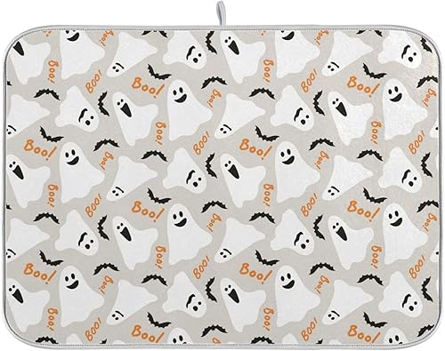 Miniatura 1 de Cute Bats Drying Dish Mat Washnable Absorbent Kitchen Countertop Decor Drying Mats For Countertop Tapete Para Cocina 16'' x 18''