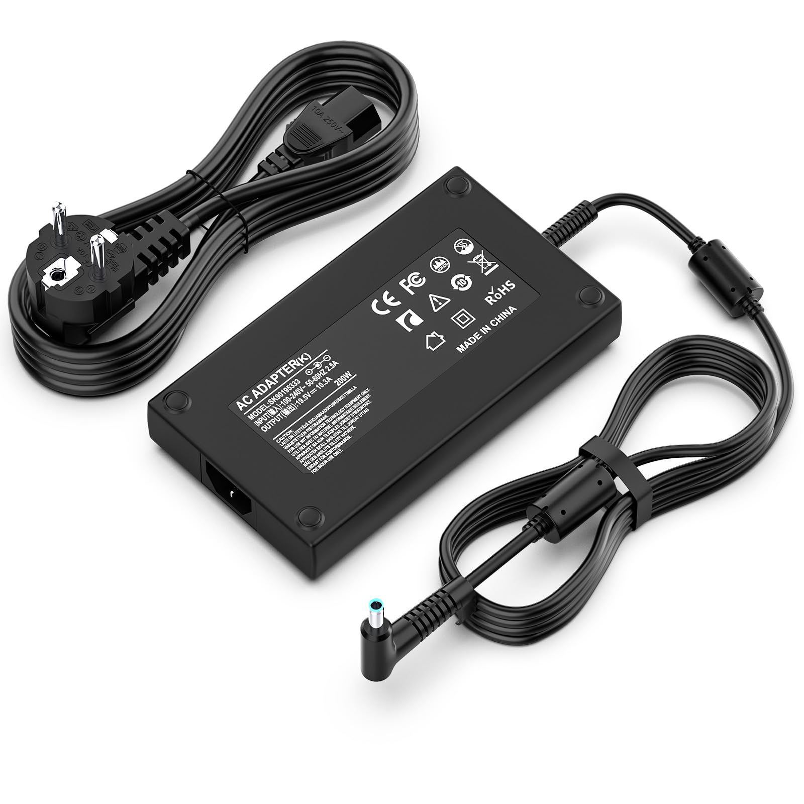200W Caricatore Alimentatore per HP Omen Pavilion Gaming 15 16 17 15t Victus 15 16 ZBook 15 17 G3 G4 G5 ZBook Fury Create Studio Envy 15 2020 TPN-DA10 L00818-850 ADP-200HB B TPN-LA21 Caricabatterie