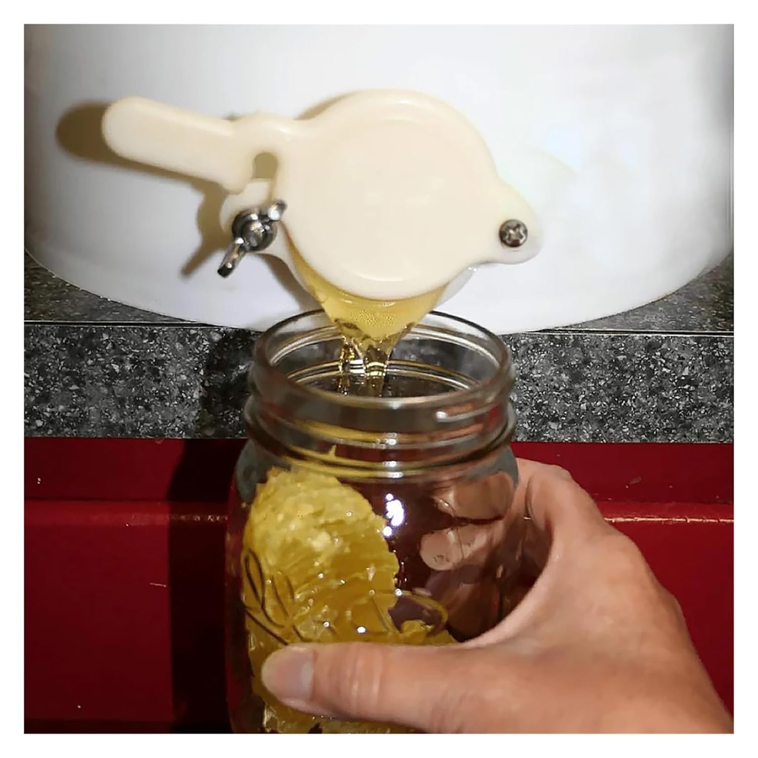 Beekeeping, 5-piece Honey Extractor Set, Filling Machine, 4-Color Beehive Equipment, Beekeeping Tools,for Beekeepers(Yellow)