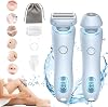 Velvix Smooth Shave Razor, 2 in 1 Electric Razor, Silk Glide Pro Shaver, Wet Dry Operation, for Face Legs Underarms Bikini Blue