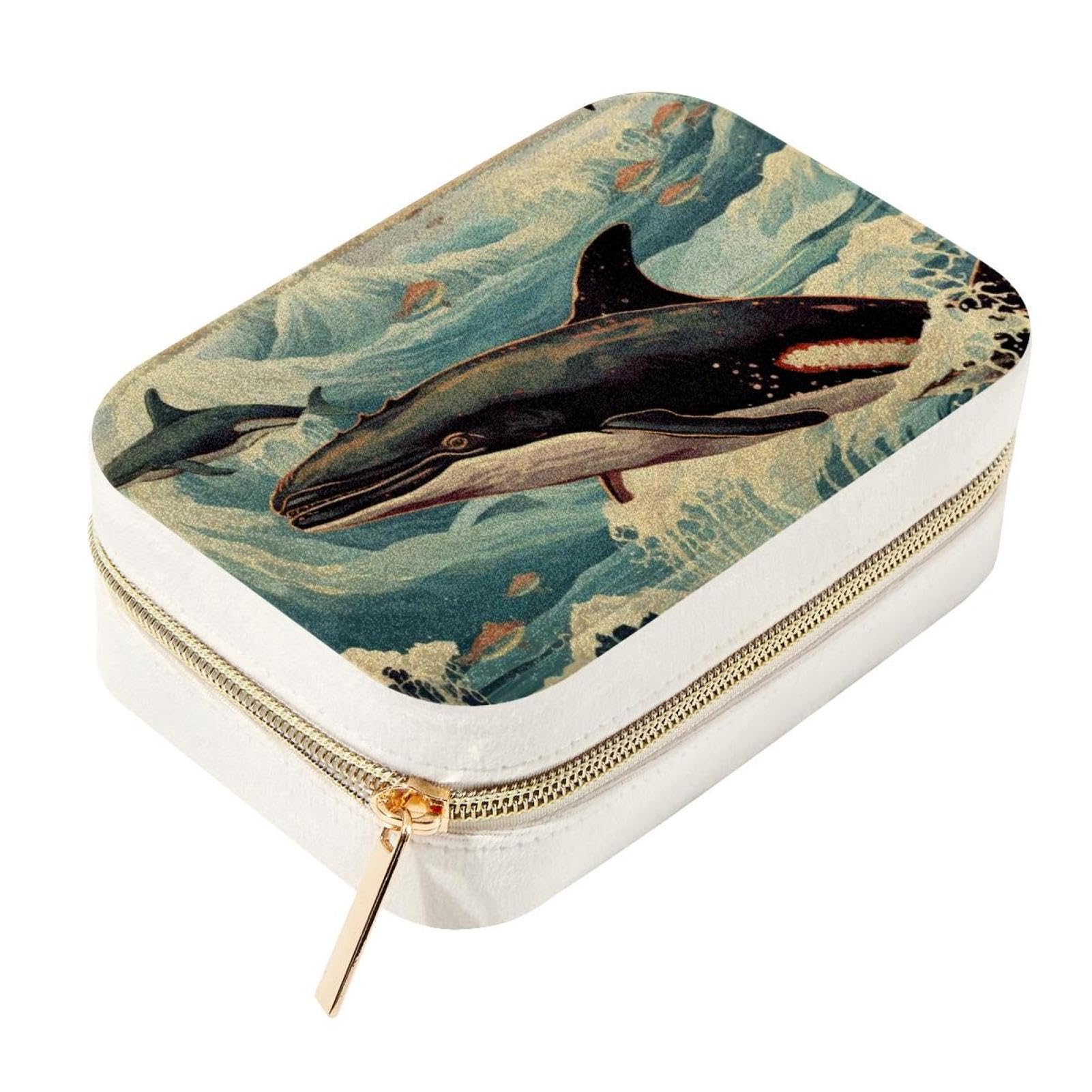Organiseur de bijoux de voyage Whale en velours pour vos week-ends