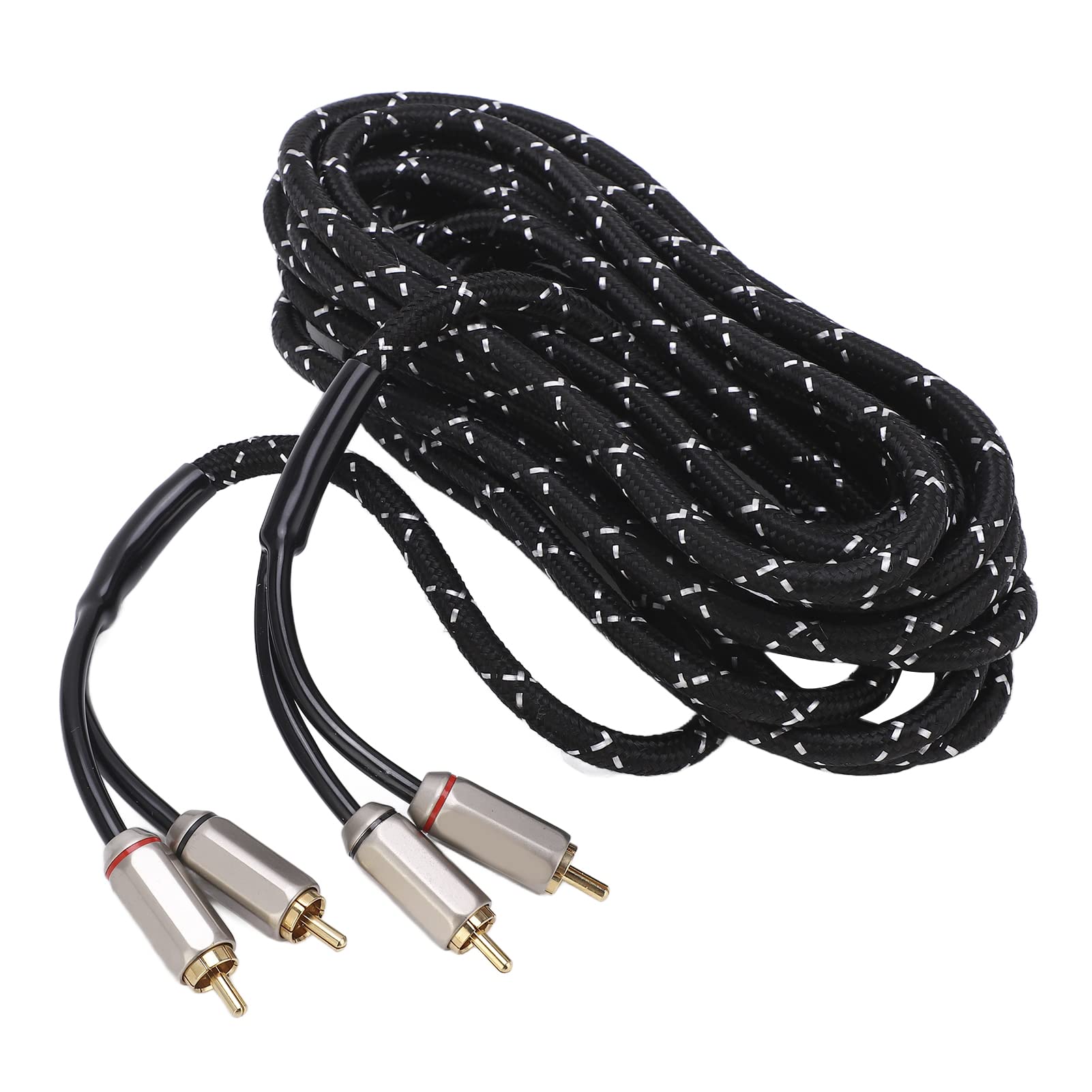 Câble audio d'amplificateur voiture 5m : pureté sonore hi-fi et double blindage cuivre
