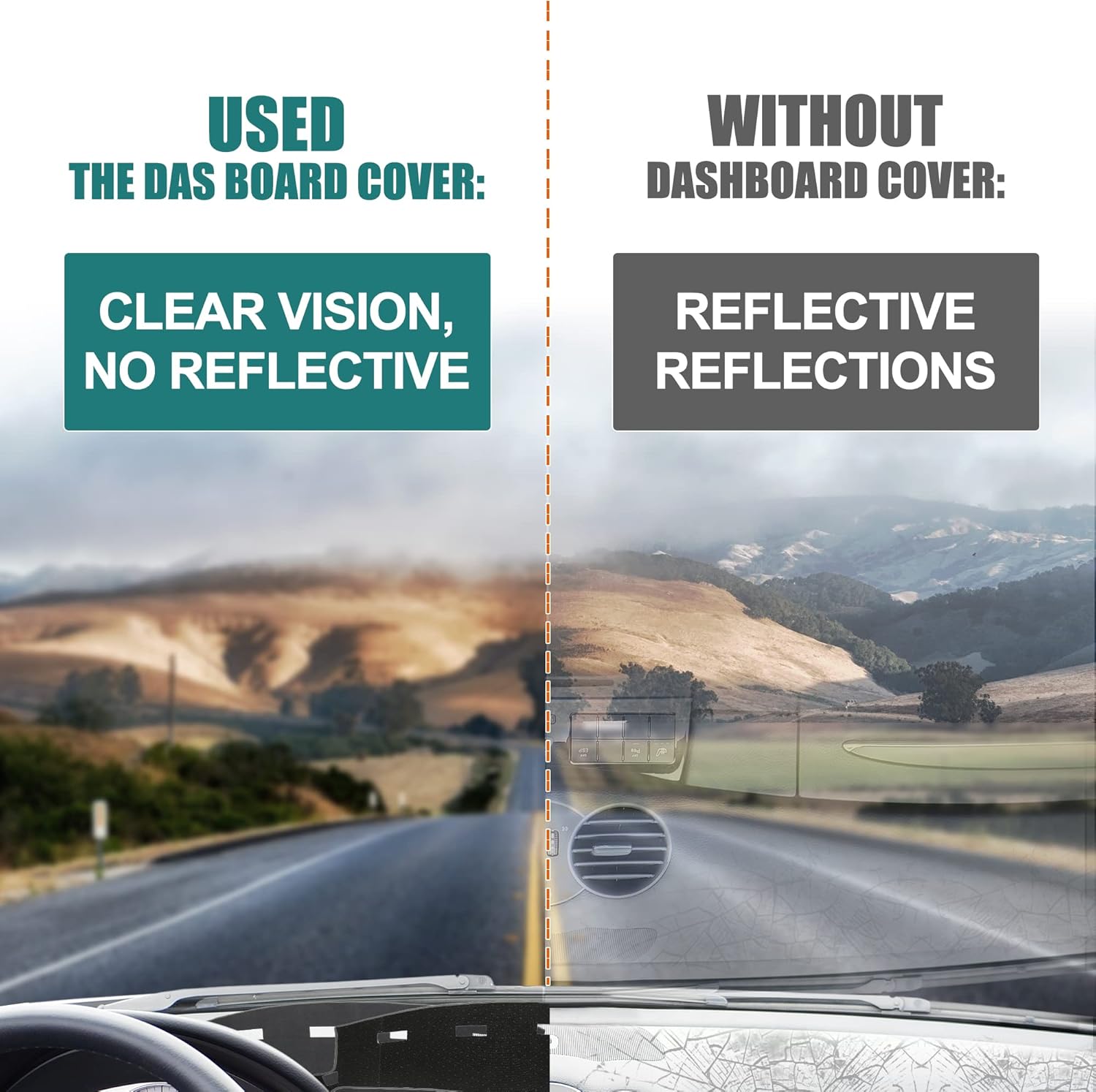 X AUTOHAUX Car Dashboard Cover Gray Polyester Non-Slip Mat Protector Carpet Sun Proof for Dodge for Ram 1500 2002 2003 2004 2005