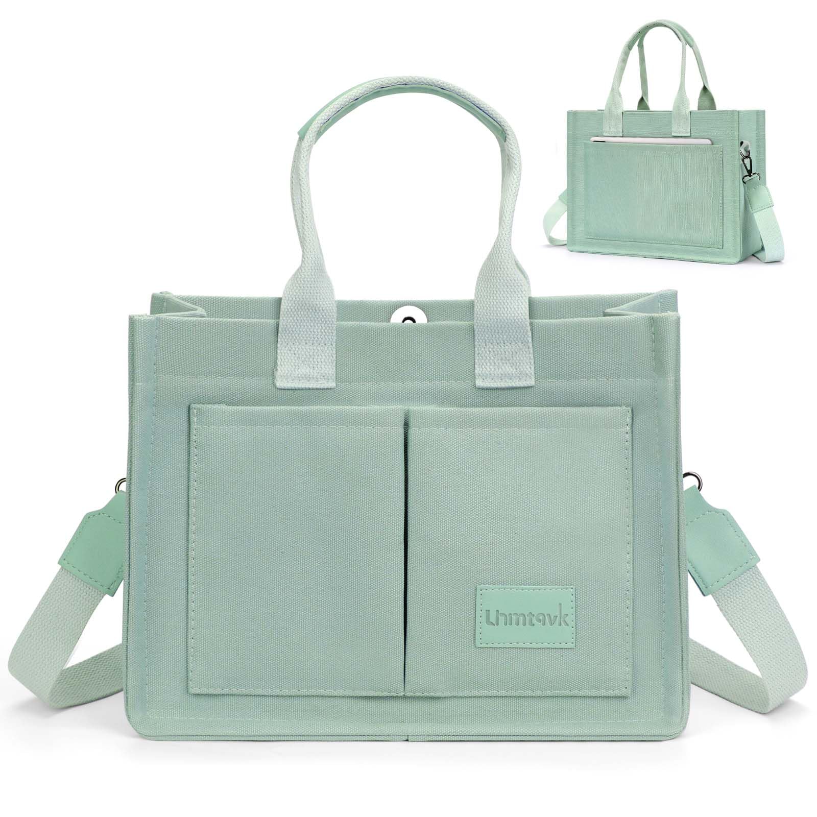 LHMTQVK Canvas Tote Bag for Women, Large Work Purses Bible Tote