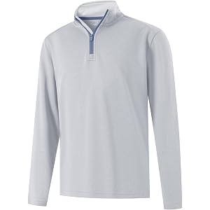 M MAELREG Boys Quarter Zip Pullover Mock Neck Midlayer Golf Kids Sweatshirt