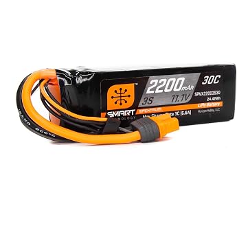 11.1V 2200mAh 3S 30C Smart LiPo Battery: IC3