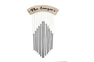 Weathered Raindrop's White Wash Wind Chime with Rain Garden Decor for Weddings