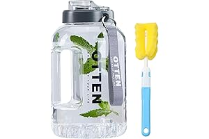 Build Life Water Bottle: 128oz Motivational Water Bottle with Brush
