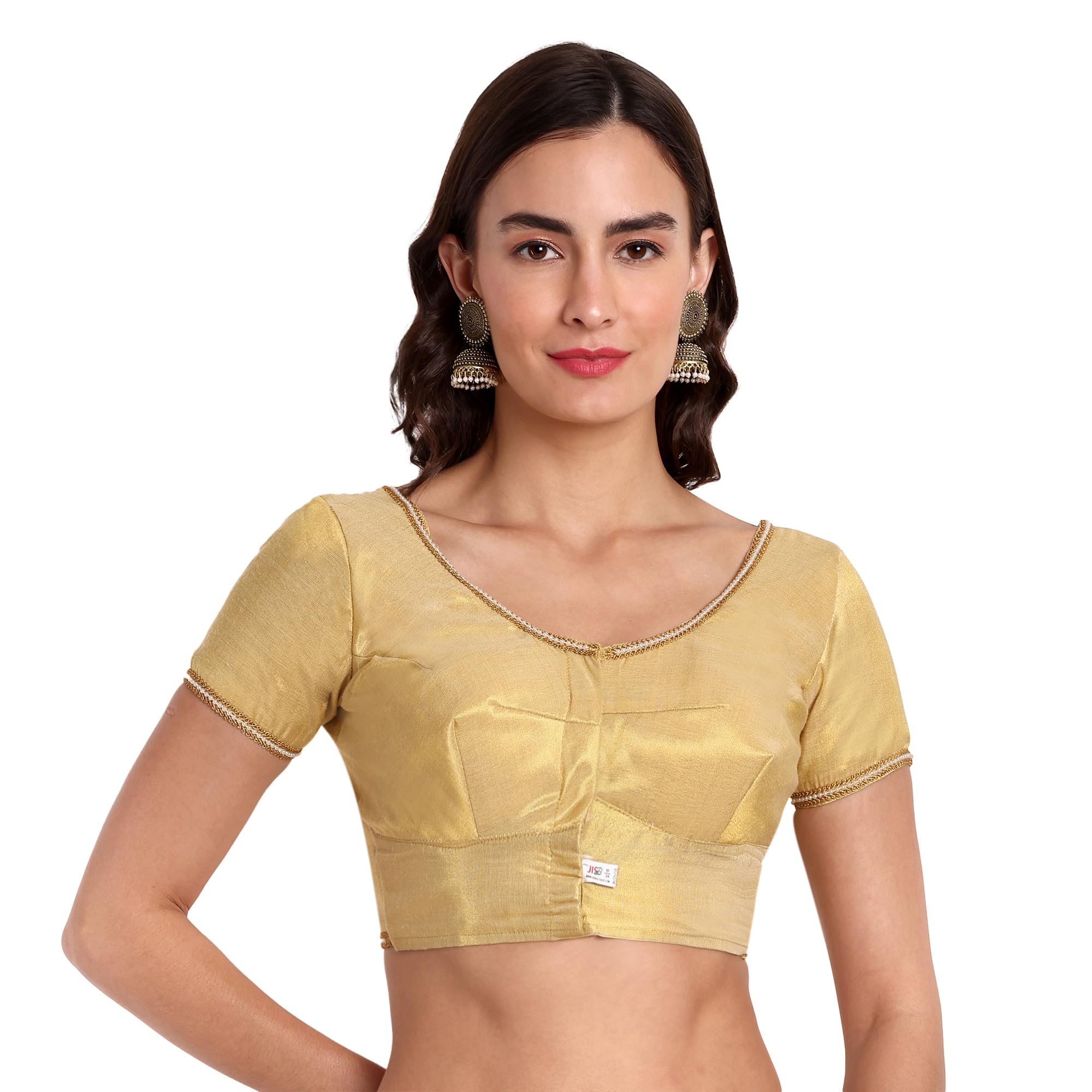 jisb Women's Tissue Blouse with Bead-picture-3