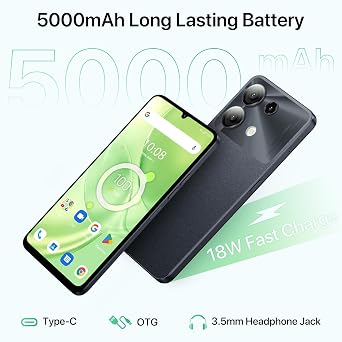 UMIDIGI G9 5G Cell Phone, Android 14 Unlocked Phones, 6.75 HD+ 90Hz Display,12(6+6) GB +128GB/1TB TF Expand, 5G Dual SIM, 50MP Camera, AI Face & Fingerprint Unlock, 5000mAh Android Phone Black