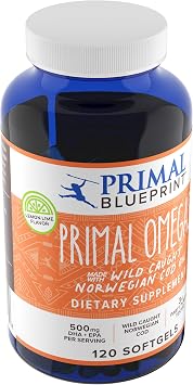 Primal Blueprint Primal Omegas, Omega-3 Fatty Acid Daily Supplement, 120 Count