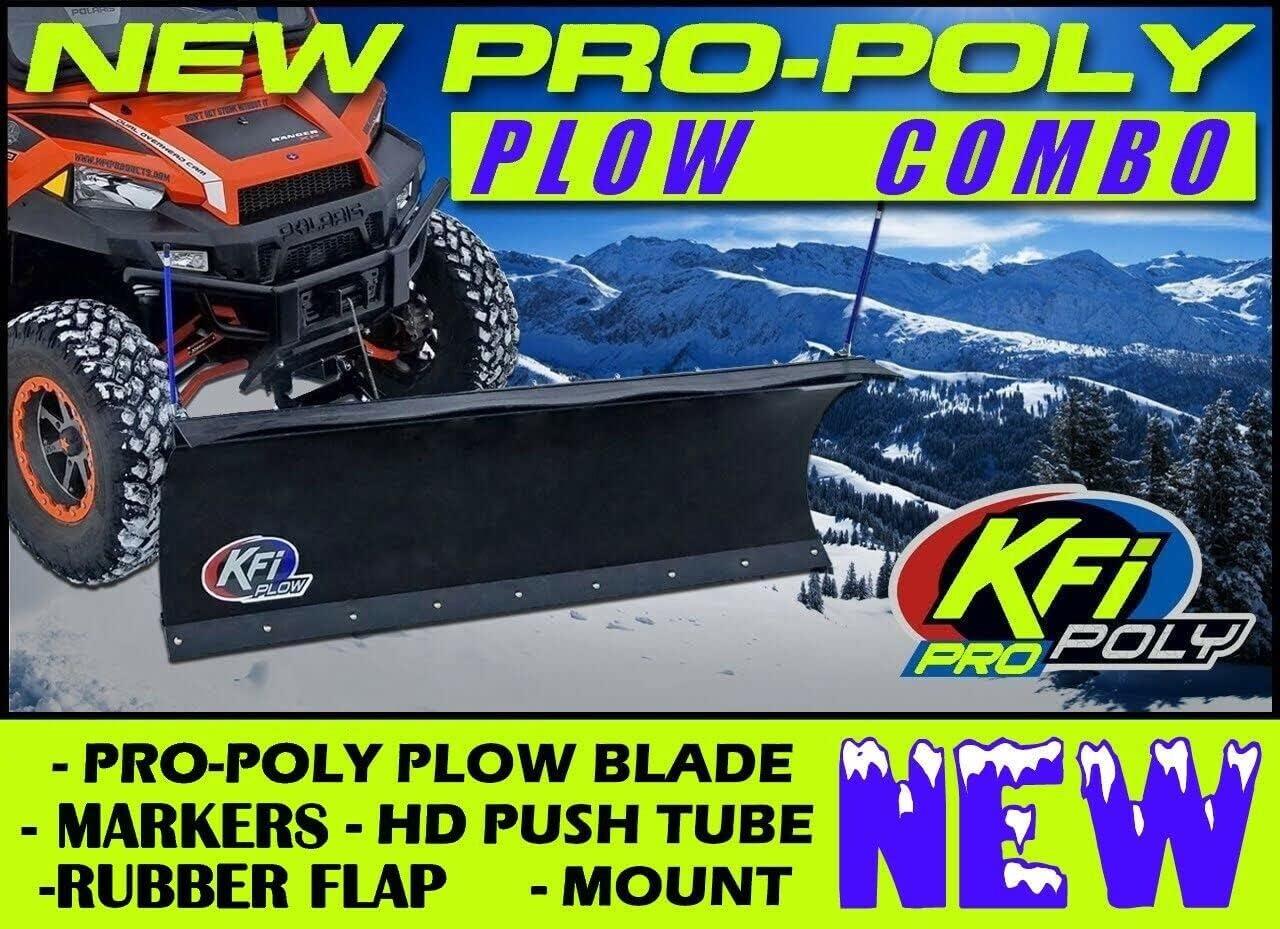 RPM KFI UTV 72" Poly Snow Plow Kit Combo Can-Am Defender 2016-22 HD8 HD10 DPS XT MAX