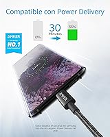 Vista 2 de Cable USB C a USB C de Anker, cable de carga rápida tipo C de 60W (1.8 m, paquete de 2) para iPhone 17 Serie, iPad mini 6 y más (Negro)