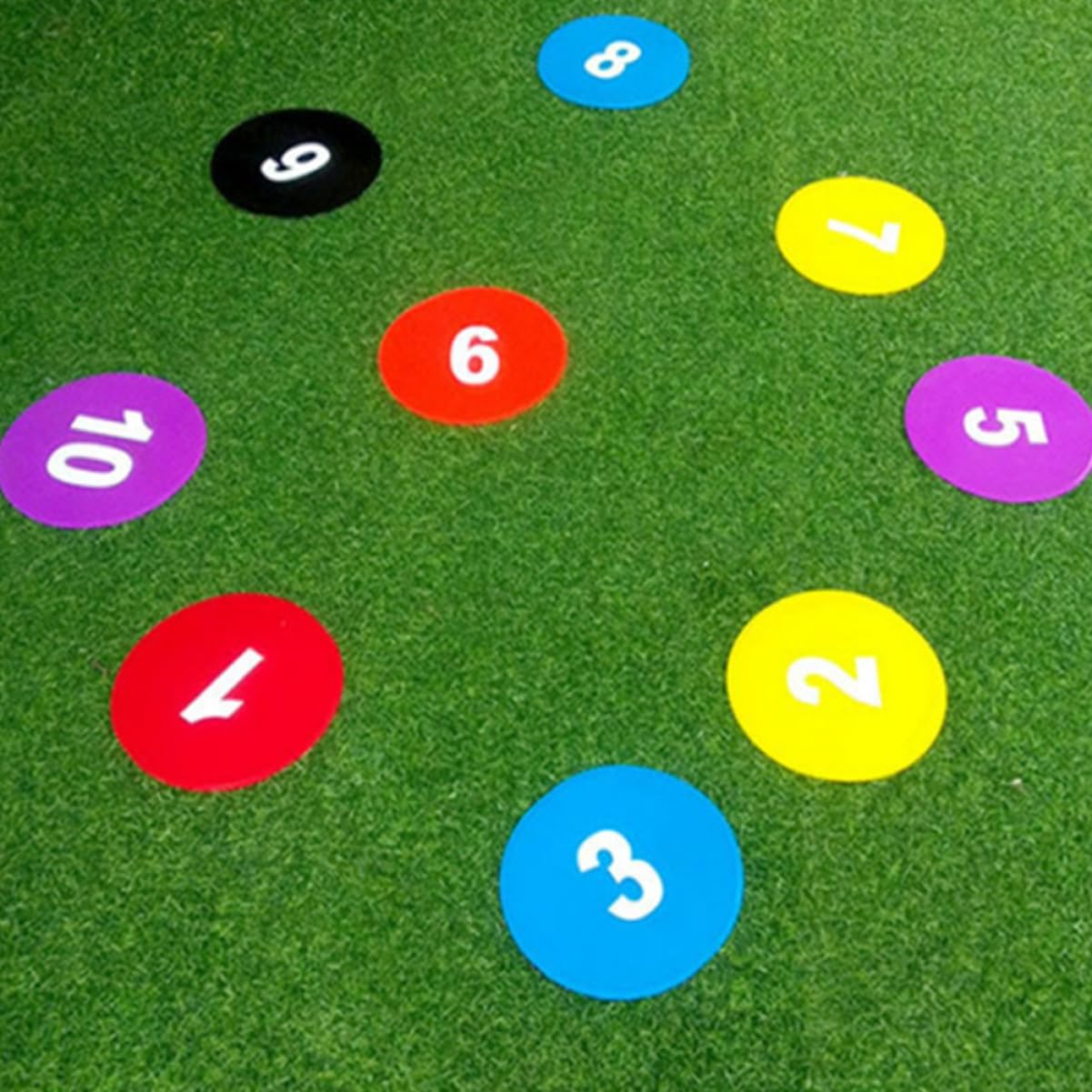 POPETPOP 10pcs Football Training Discs for Soccer Lightweight TPE Ground Markers Random Colors for Agility Drills and Skill Development