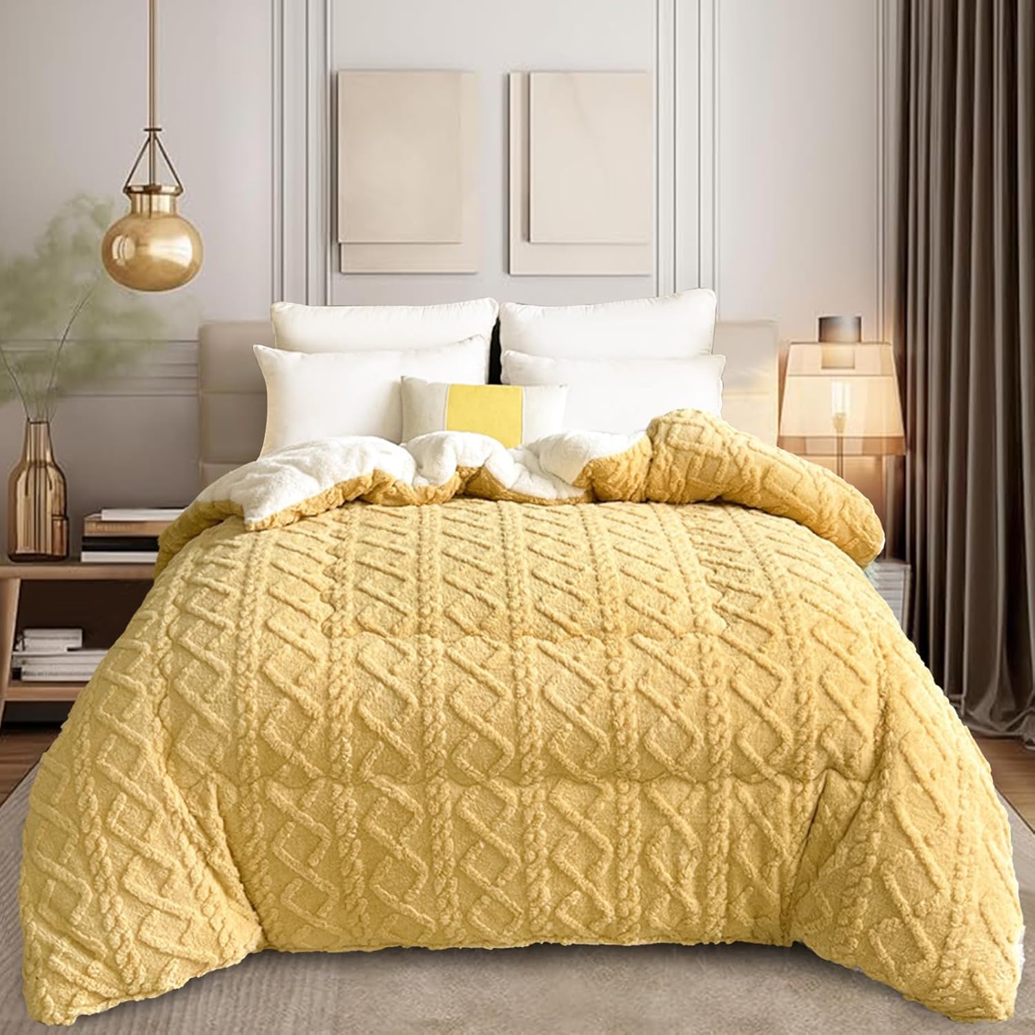 KOPAJPU Thickened Super Soft Insulation Hibiscus Winter