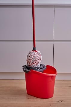 Vileda Super-Easy Torsion Power Mop Bucket, Red