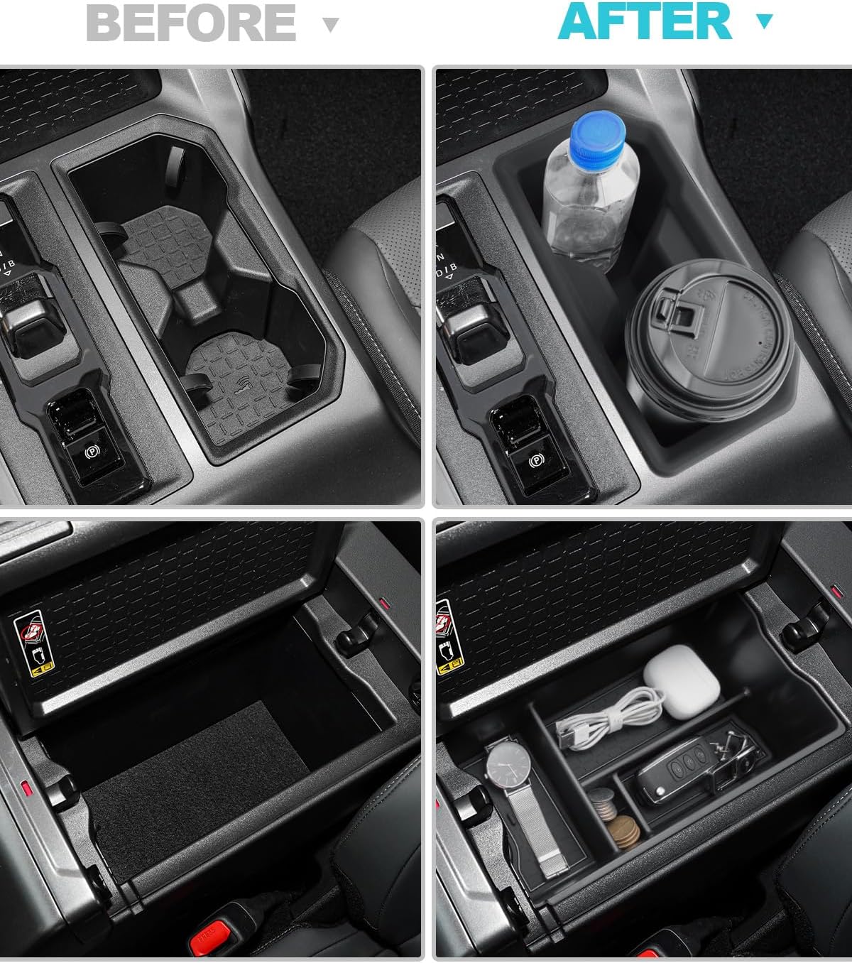 CDEFG 2Pcs for 2026 Toyota RAV4 Center Console Organizer image 3