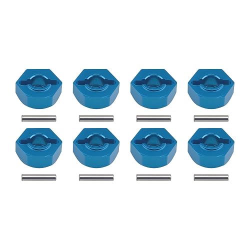Create idea 8 adaptadores hexagonales de aleaci¨®n de aluminio para rueda de coche, color azul, 12 mm