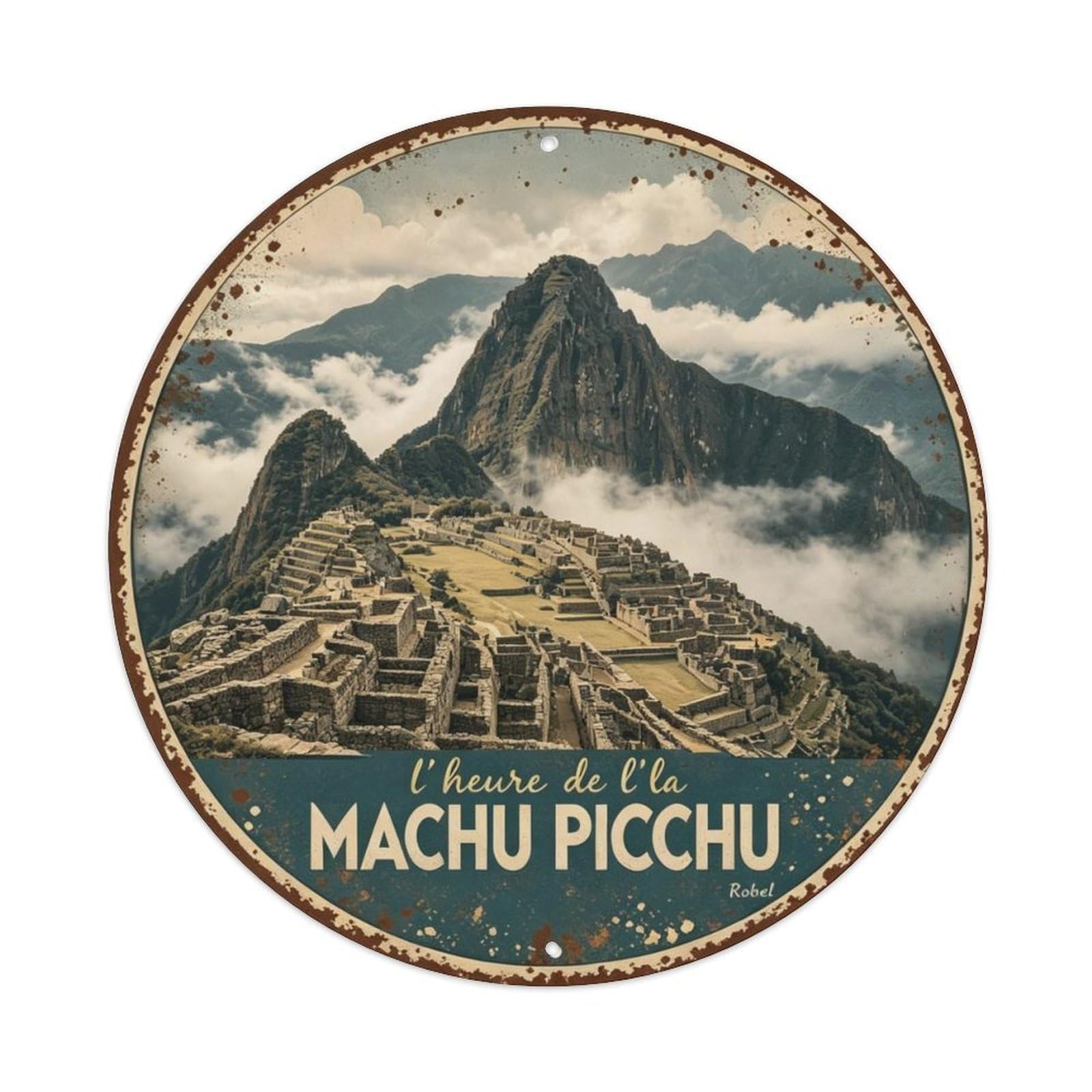 Machu Picchu Metal Tin Sign Plaque