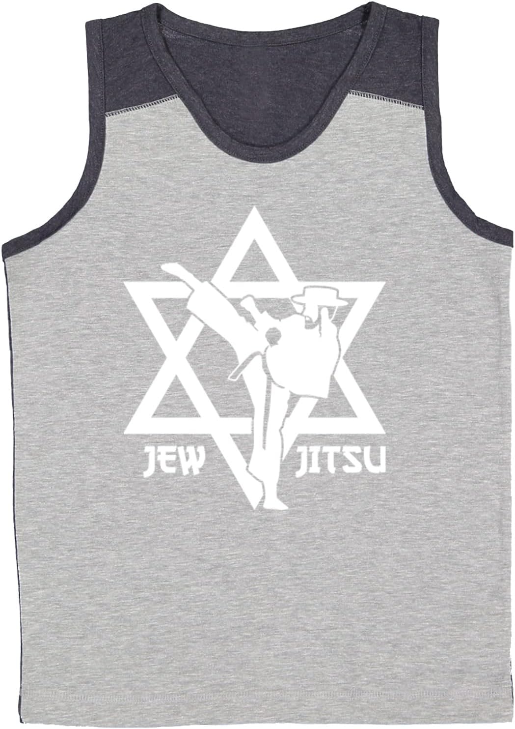 Jew Jitsu - Jewish Karate Pun Funny Youth Contrast Back Tank Top