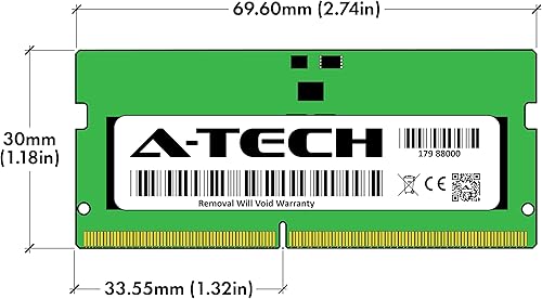 Miniatura 7 de A-Tech 8GB DDR5 4800MHz PC5-38400 CL40 SODIMM 1.1V No ECC sin búfer SO-DIMM 262-Pin ordenador portátil RAM módulo de actualización de memoria