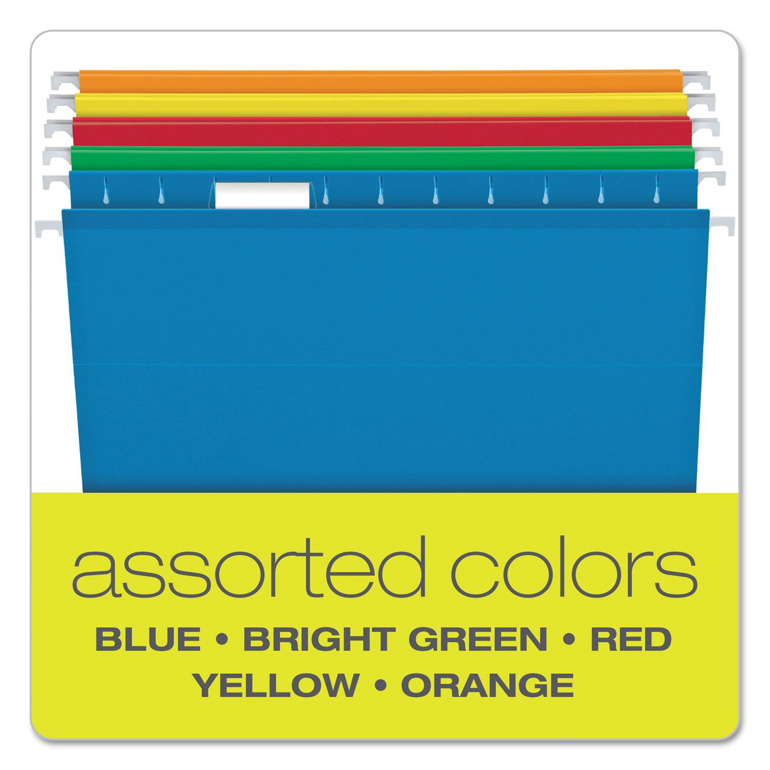Pendaflex para colgar fondo de la caja Carpeta, color colores variados Legal