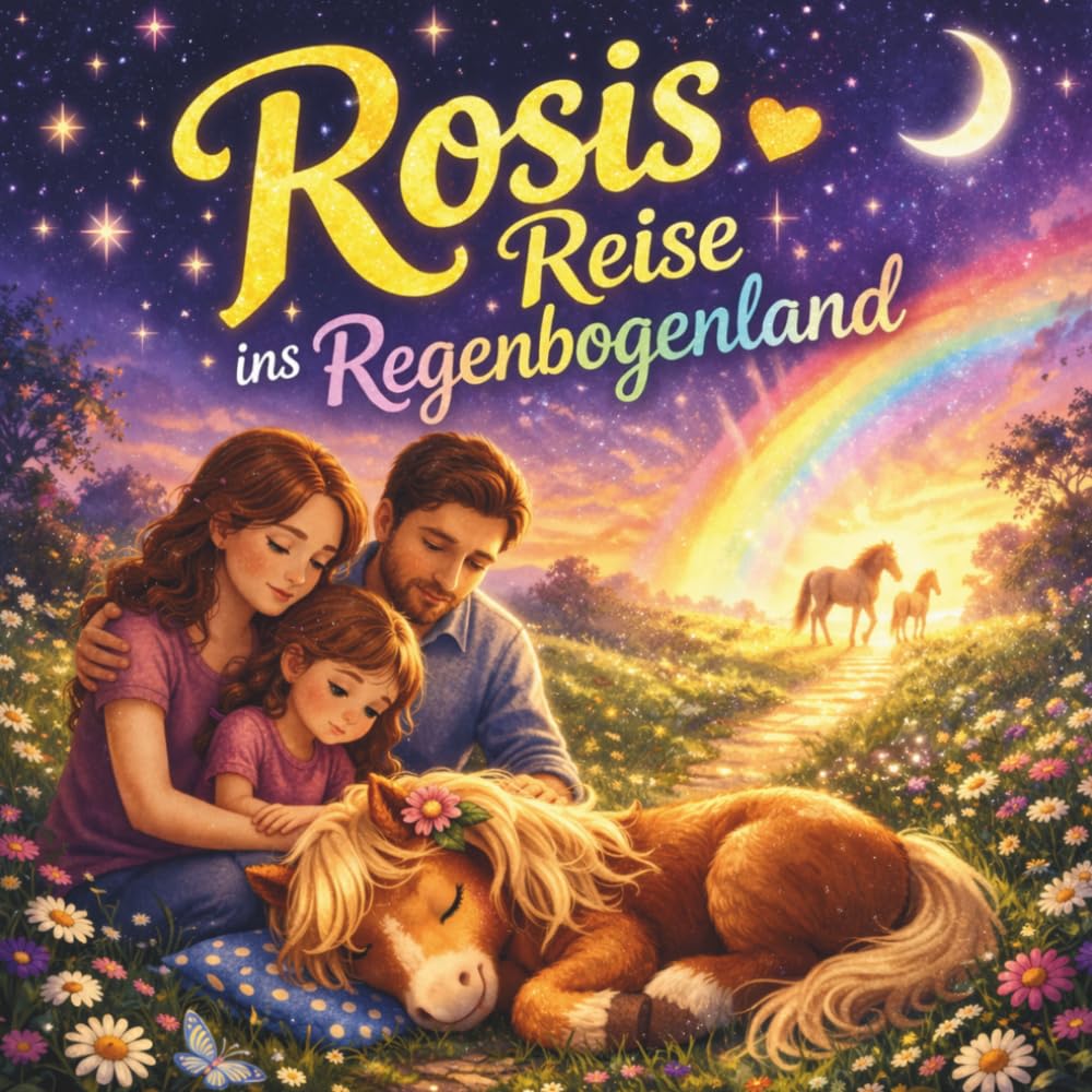 Mein Pony ist im Regenbogenland. Als Rosi friedlich einschlief.: Eine liebevolle Geschichte über Abschied, Erinnerung, Trauer und einer unendlichen Liebe zu einem Pony