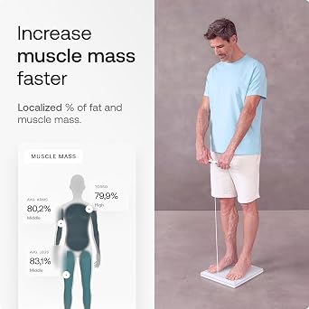 WITHINGS Body Scan - Connected WiFi Scales to Improve Your Health, BIA Personal Scale, Body Composition Analysis, Body Fat, Muscle Mass, Water Percentage, Electrocardiogram, White