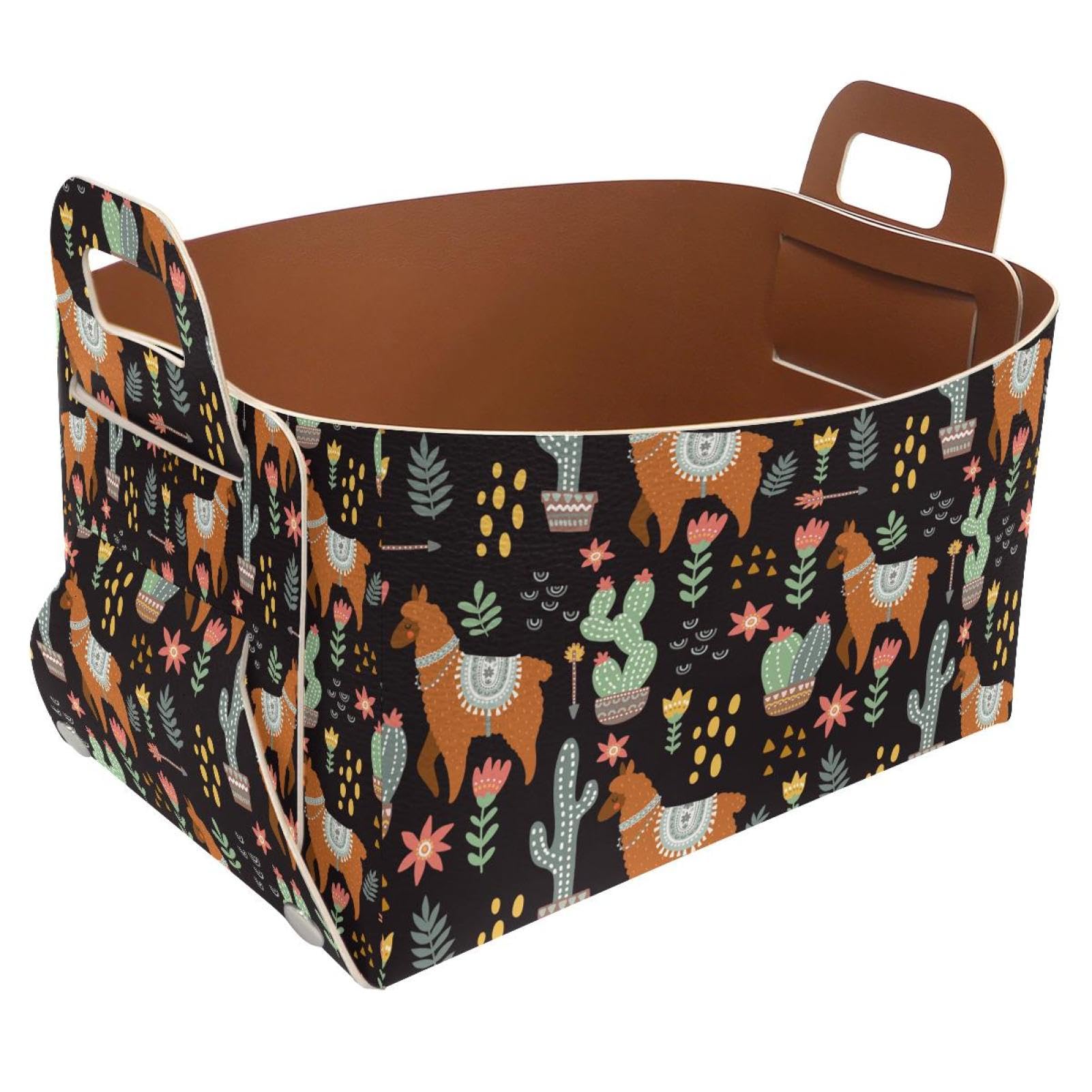 Petit panier pliable alpaga pour ranger les placards encombrés