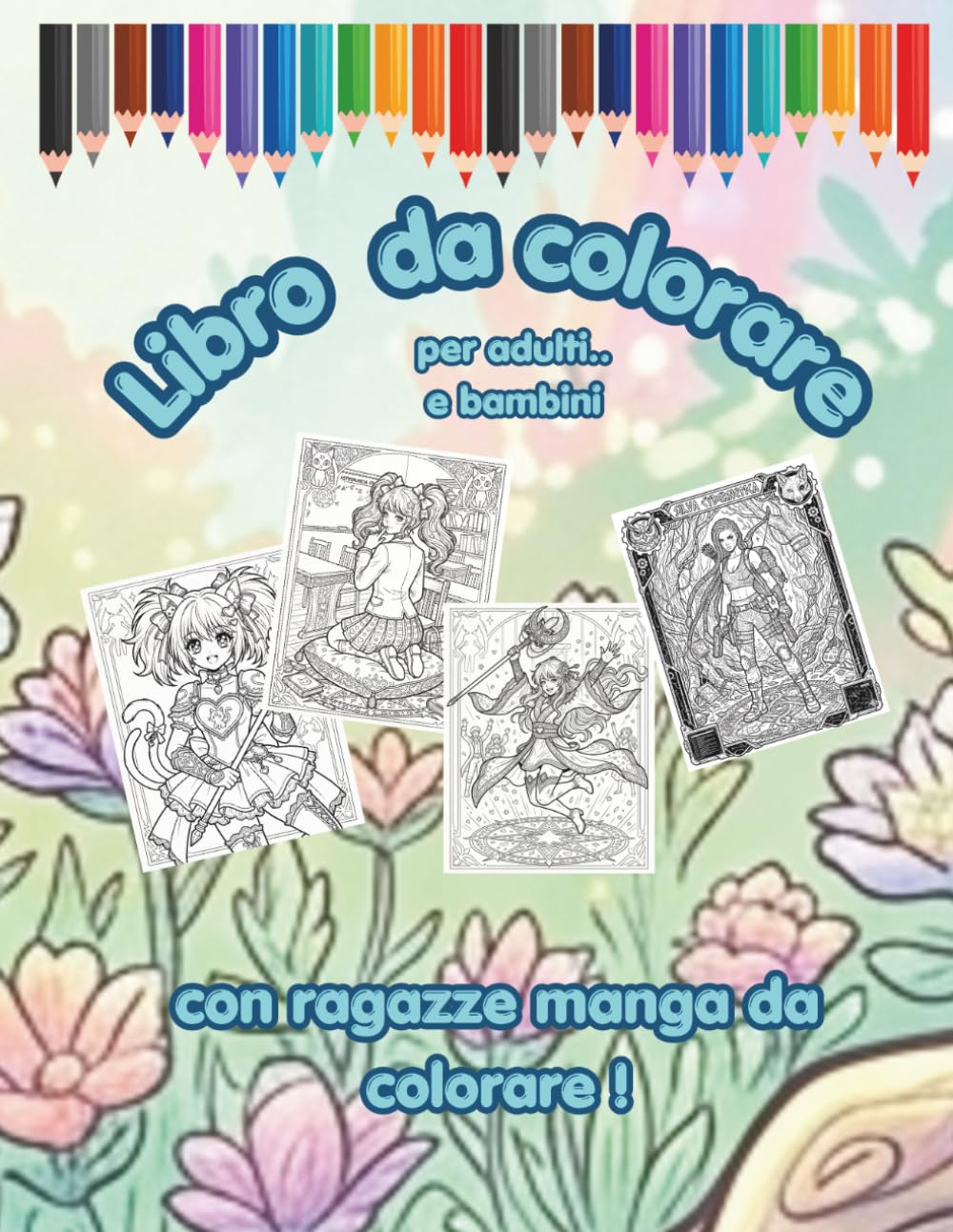 Libro da colorare per adulti: Ragazze manga da colorare