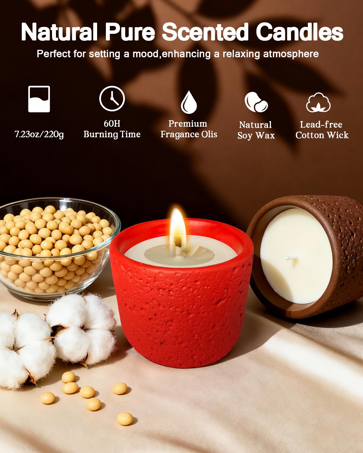 Duftkerzen Set | 4 Set Aromatherapie Kerzen Set | Tragbare Reisekerze | Dekorative Haushaltskerze für Frauen, Mutter, Frau, Freundin | Langlebige Home Duftkerze für Weihnachten, Bad, Yoga