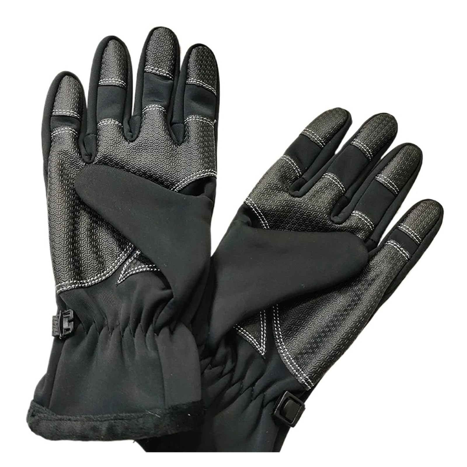 Guanti da Equitazione Guanti da Equitazione Invernali con Cerniera Caldi Guanti da Cavallo in Peluche Antivento da Donna Attrezzatura da Sci Nera Femminile per Una Presa Migliore