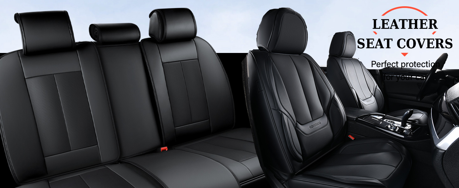 Coverado Car Seat Covers Front Pair, 2 In 1 Universal Car