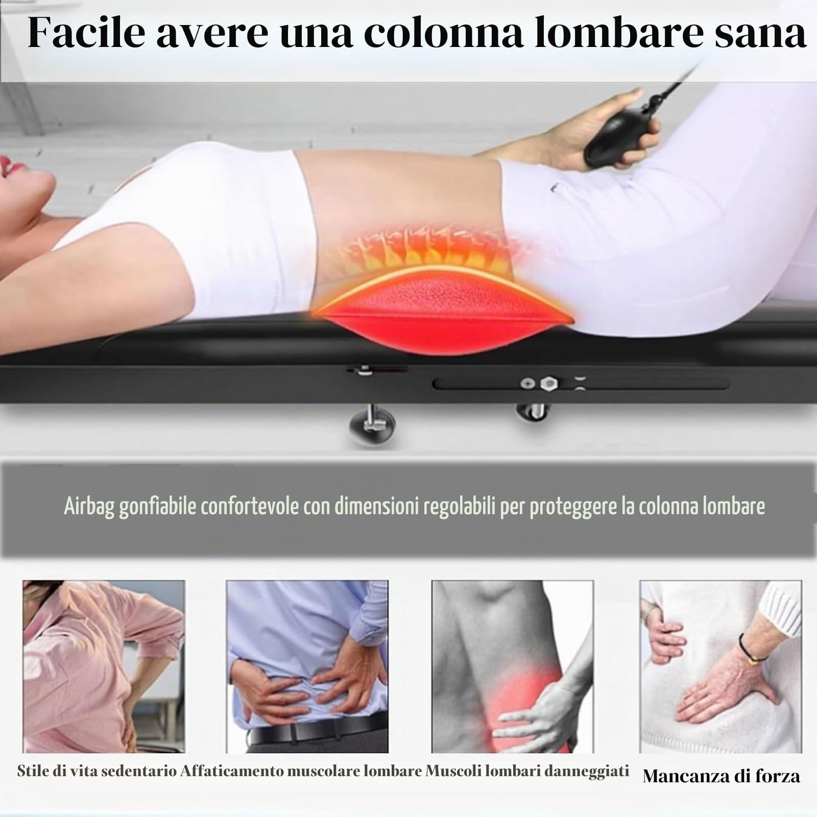 Panca per Allungare la Schiena, Neck Stretch Traction Table, Panca per barella, per Allungamento della Schiena con Trazione Cervicale, Stretching e Rilassamento del Corpo