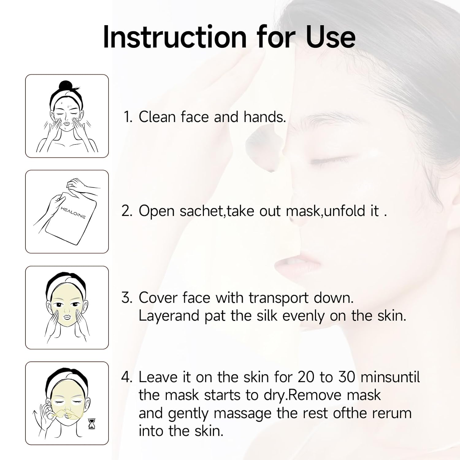 10 Packs Premium Bio-Collagen Real Deep Face Mask, Even Skin Tone, Pore Minimizing, Elasticity Firming Moisturizing Facial Mask Korean Skin Care 30g*10ea - Image 9