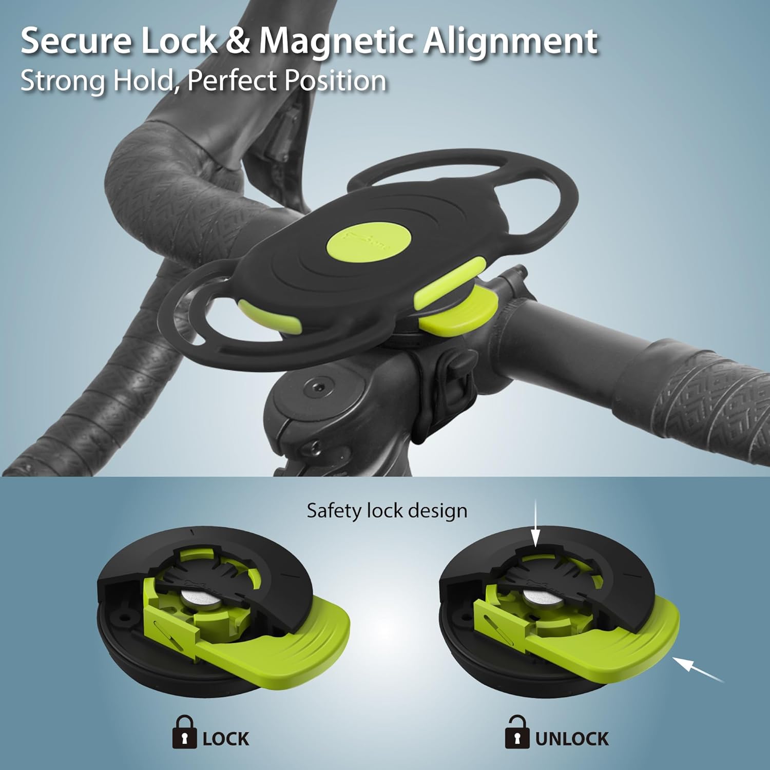 BONE Moto Tie Connect Kit 3 - Mirror Stem, Magnetic Motorcycle Phone Mount, Detachable & 360° Rotatable, Heavy Duty & Shock-Absorbing Scooter iPhone Holder for 4.7"–7.2" Smartphones (Mirror Mount)