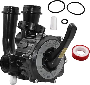 SP0710XR50 Backwash Valve Coupling Compatible with Hayward Pro-Series Vari-Flo Vertical Grid DE Filters with 1-1/2-inch NPT Ports,Black
