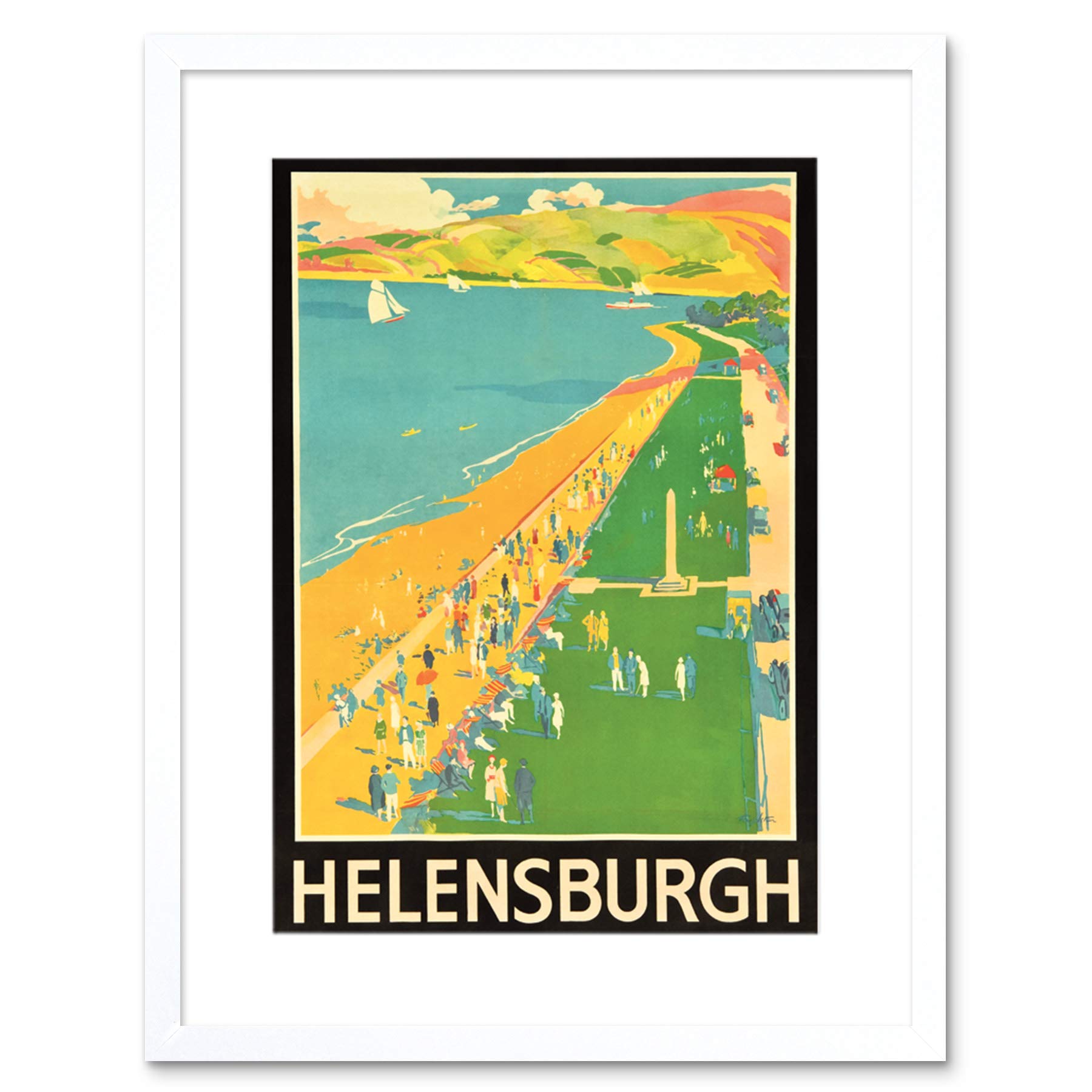 Wee Blue Coo Advert Lner Helensburgh Scotland Beach Coast Clyde Framed Wall Art Print