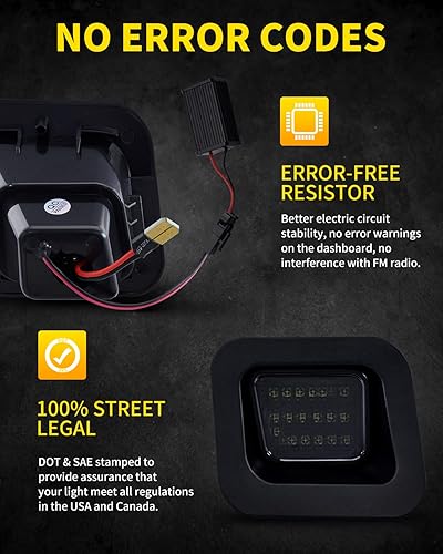 Miniatura 4 de Luces LED para matrícula, color blanco brillante, lente ahumada, repuesto compatible con camioneta Dodge RAM 1500 2500 3500 2003-2018, paquete de 2