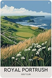 Aluminum Sign 12 X 8 Inch - Royal Portrush Golf Club Poster -Suitable For Home, Living Room, Bedroom, Office, Cafe,Bar,Restaurants, Hotels Decoration30*20cm