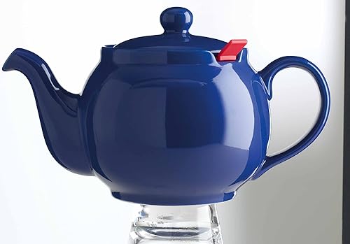 London Teapot Company - Tetera de 4 tazas Chatsford con un filtro rojo marrón