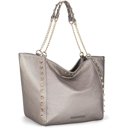 Montana West Large Tote Bag for Women Oversized Shoulder Purses with Chain Handbags