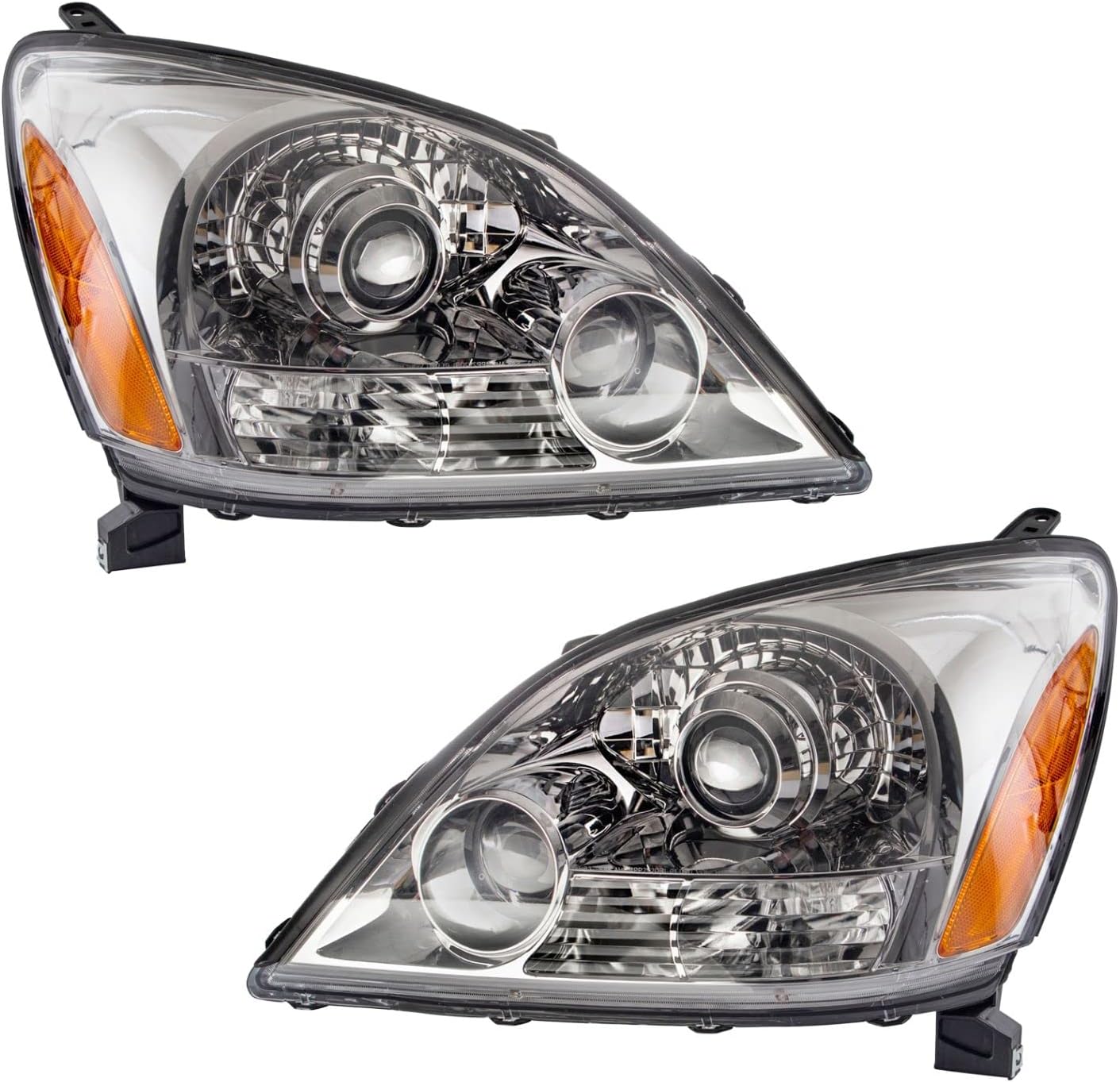 2 Piece Headlight Assembly Set Halogen Driver & Passenger Side Compatible with Lexus GX470 2005-2009 LX2518108 LX2519108 8113060A60 8117060A50