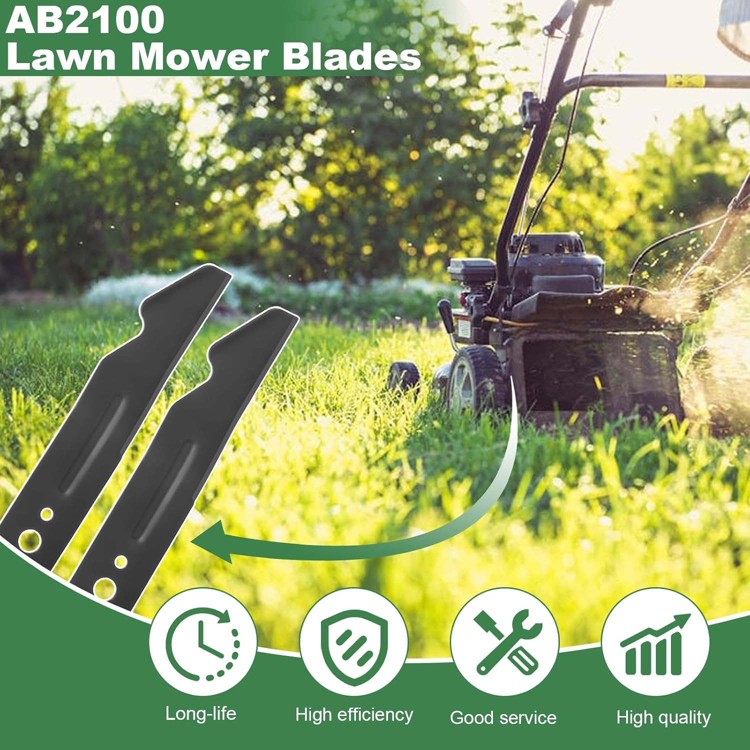 Ketofa 2 Pack Lawn Mower Blade AB2000 for EGO Power+ 56V Models LM2022SP/LM2020SP/LM2021 - Single Mulching Mower Blade for 20 Inch Deck - Compatible with 3705369000, 3705369001