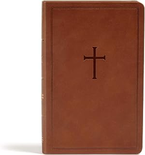 CSB Personal Size Bible, Brown LeatherTouch, Red Letter, Presentation Page, Full-Color Maps, Easy-to-Read Bible Serif Type