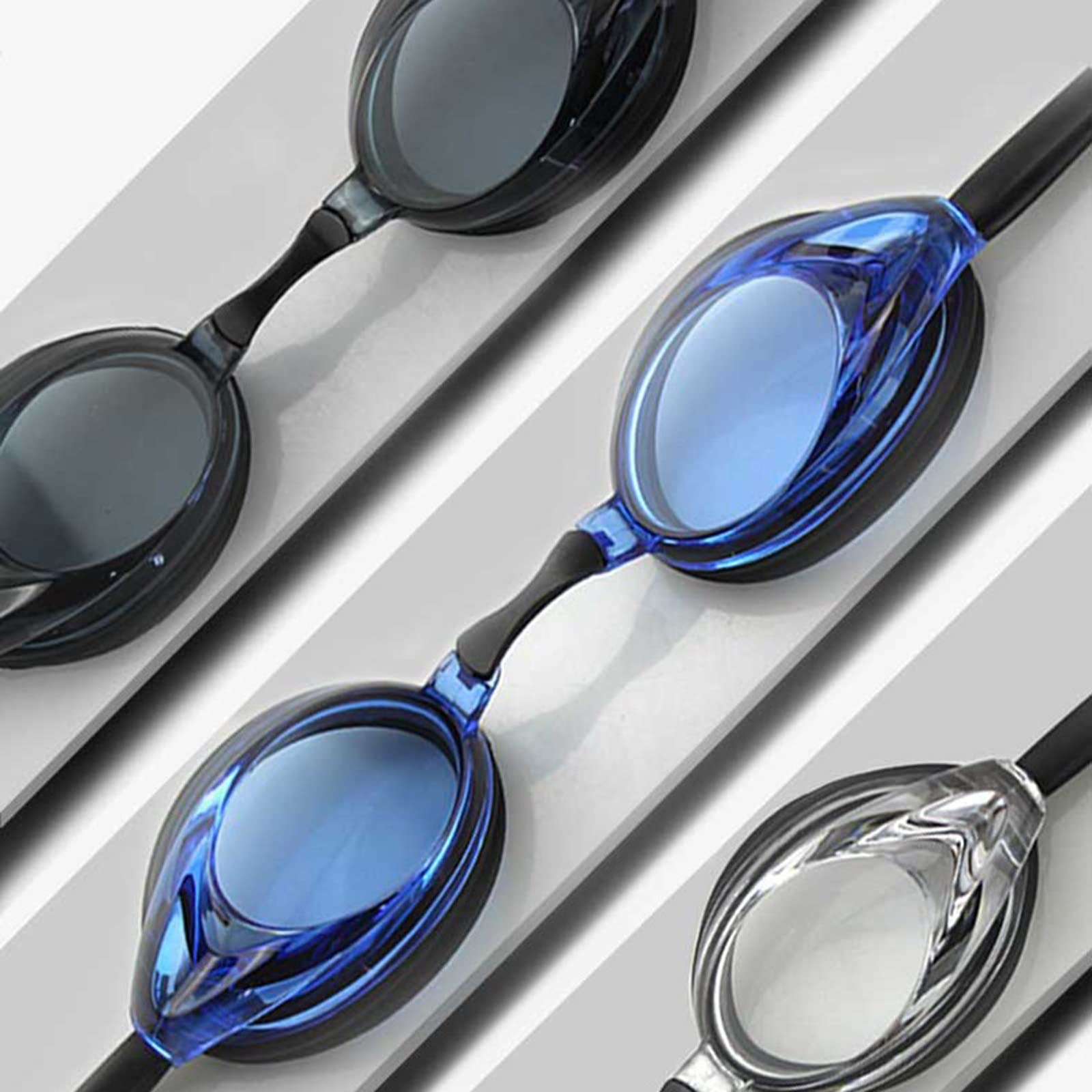 JINGYAN Occhialini da nuoto Men Women Outdoor Competition Swimming Goggles Waterproof Anti-fog Racing Game Swim Glasses